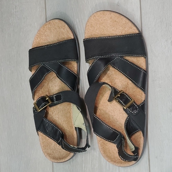 Sold Spenco Womens Ankle Strap Sandals Flats Slide Flip flop shoes sz 7 - Picture 3 of 12